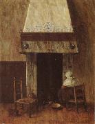 Jacobus Vrel An Old Woman at he Fireplace oil painting artist